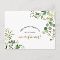 Elegant Eucalyptus Leaf Greenery Maid of Honour