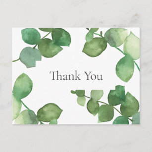Elegant Eucalyptus Leaves Business Postcard