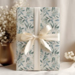 Elegant Eucalyptus Leaves Cream Wrapping Paper<br><div class="desc">Elegant blue/green eucalyptus leaves and white flowers on cream-coloured gift wrapping paper. Perfect for birthdays,  weddings,  and many more special occasions. Contact me for matching or coordinating Zazzle products.</div>