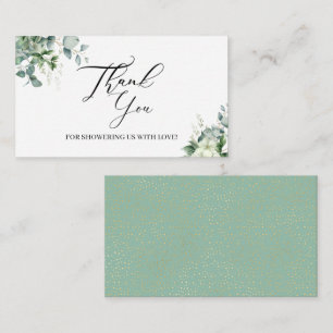 Elegant Eucalyptus Leaves Greenery Enclosure Card