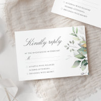 Elegant Eucalyptus Leaves Greenery Gold Wedding