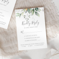 Elegant Eucalyptus Leaves Greenery Gold Wedding