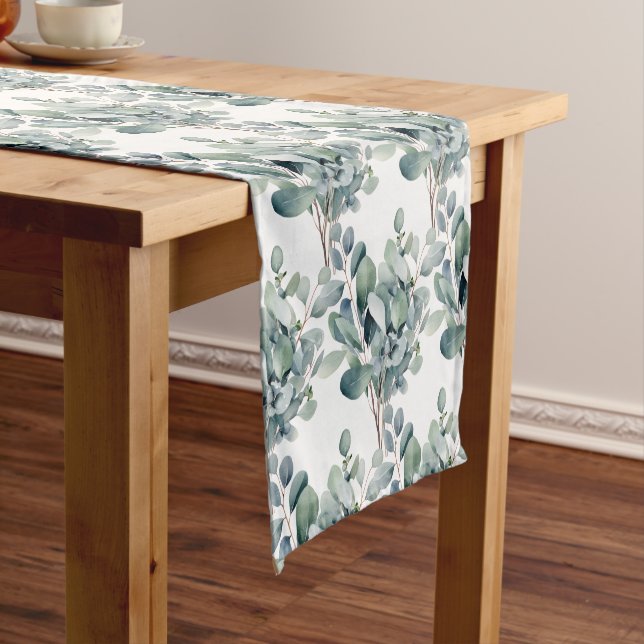 Elegant Eucalyptus Leaves Greenery Table Runner (In Situ)