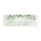 Elegant Eucalyptus Leaves Wedding Address