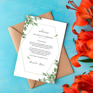 Elegant Eucalyptus Leaves Wedding Programs