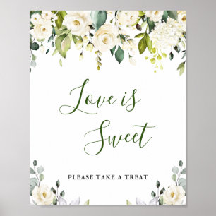 Elegant Eucalyptus Love is Sweet Wedding Sign