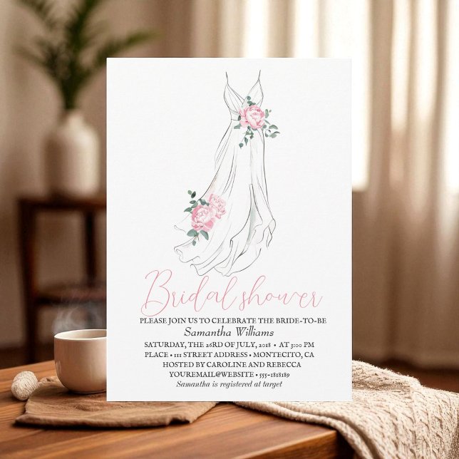 Elegant Eucalyptus Peonies Floral Bridal Shower  Invitation (Creator Uploaded)