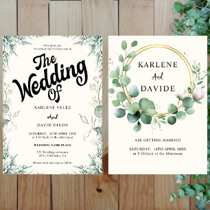 Elegant Eucalyptus Photo Gift Invitation