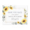 Elegant Eucalyptus Sunflower Wedding Save the Date