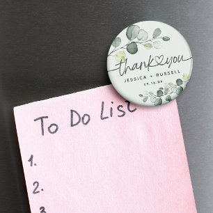 Elegant Eucalyptus Thank You Wedding Magnet