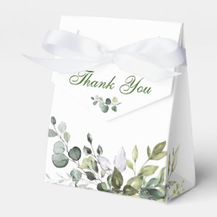Elegant Eucalyptus Watercolor Greenery Wedding Favour Box