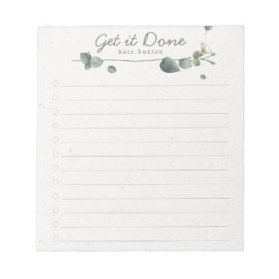 Elegant Eucalyptus Watercolor To-Do List Notepad