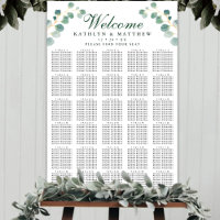 Elegant Eucalyptus Wedding 30 Table Seating