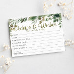 Elegant Eucalyptus Wedding Advice Wishes Cards<br><div class="desc">Wedding Advice and wishes Cards for bride and groom keepsake,  Wishes for Mr & Mrs - Bridal Shower,  Bachelorette Games.</div>