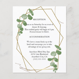 Elegant Eucalyptus Wedding Enclosure Card
