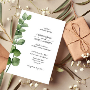 Elegant Eucalyptus Wedding Invitation