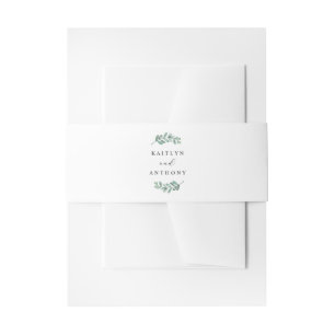 Elegant Eucalyptus Wedding Invitation Belly Band