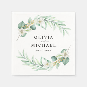 Elegant Eucalyptus Wedding Napkin