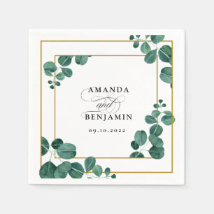 Elegant Eucalyptus Wedding Napkin