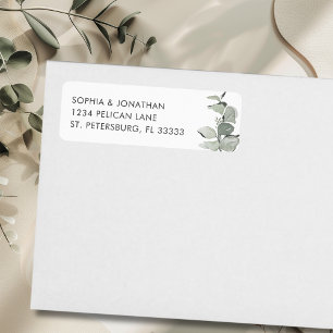 Elegant Eucalyptus Wedding Return Address