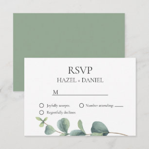 Elegant Eucalyptus Wedding RSVP Card