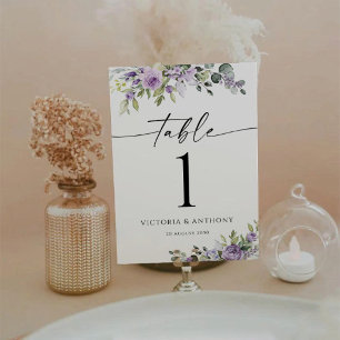 Elegant Eucalyptus Wedding Table Numbers