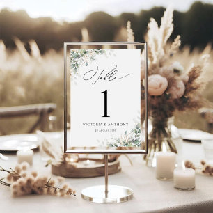 Elegant Eucalyptus Wedding Table Numbers
