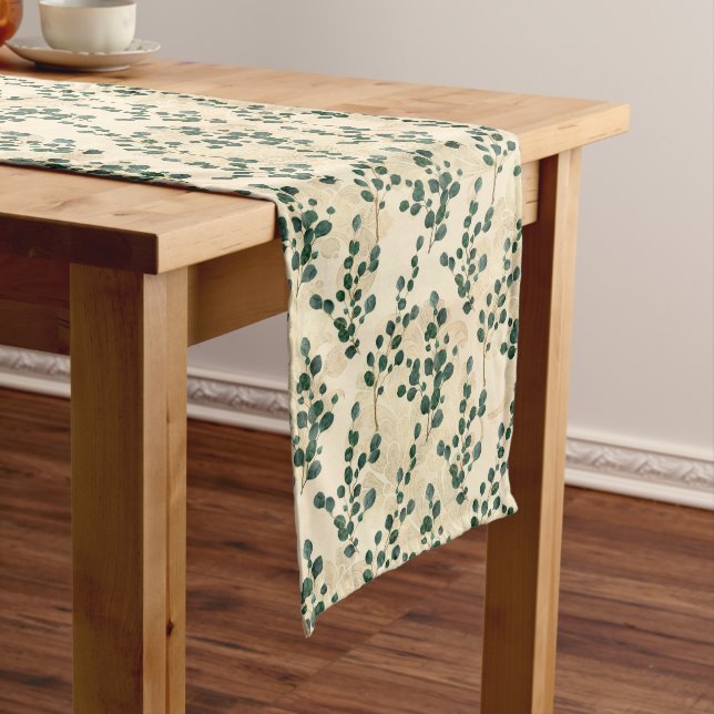 Elegant Eucalyptus Wedding tiled party Long Table Runner (In Situ)