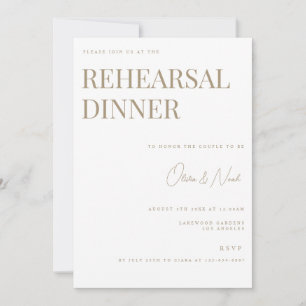 Elegant Eucalyptus White Rehearsal Dinner Card