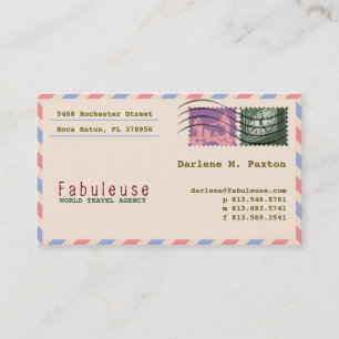 Elegant European Travel Business Card