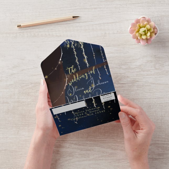 Elegant Evening All-In-One Wedding Invitations (Video)