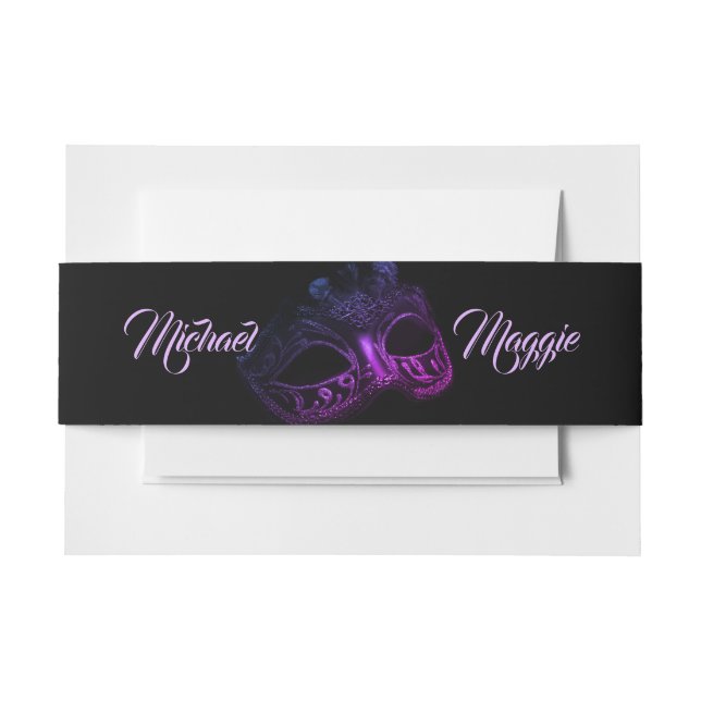 Elegant Evening Invitation Belly Band (Front Example)