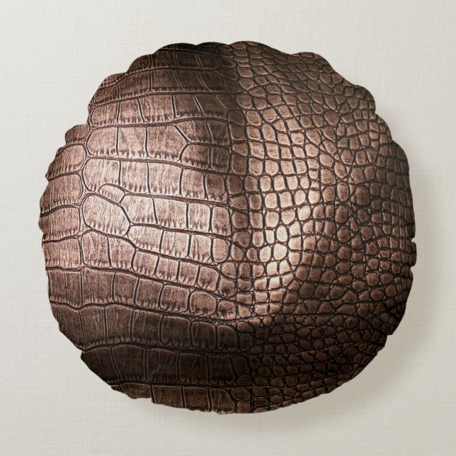 Elegant evening leather texture. round cushion (Front)