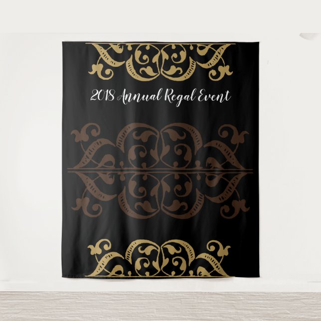 Elegant Event Photo Background - Custom Tapestry (Front)