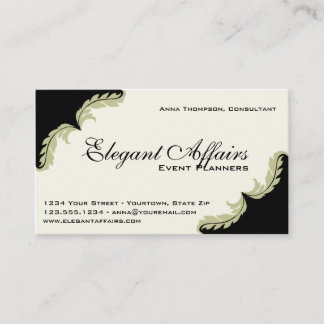 Elegant Event Planner business card