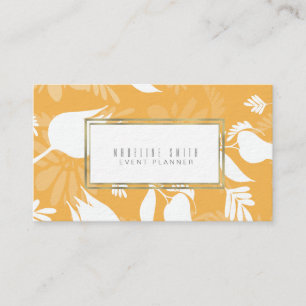 Elegant Event Planner Floral Florist Tulips Business Card