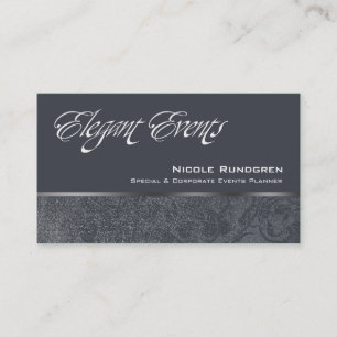 "Elegant Events" - Distinctive, Classy, Chic, Glam Business Card