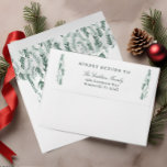 Elegant Evergreen Garland Return Address Christmas<br><div class="desc">An elegant hand illustrated evergreen design makes these Christmas envelopes unique and modern. Easily add your return address to the back flap.</div>