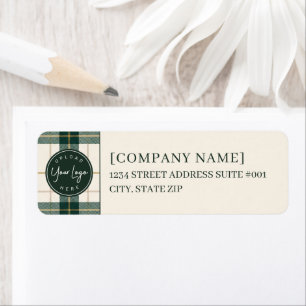 Elegant Evergreen Plaid Corporate Holiday