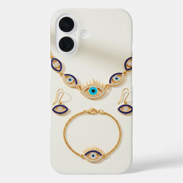 Elegant Evil Eye Jewellery Set Display Case-Mate iPhone Case (Back)