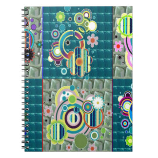 Elegant Exotic Artistic Pattern Stone Crystal GIFT Spiral Notebook