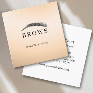 Elegant eyebrows   square business card