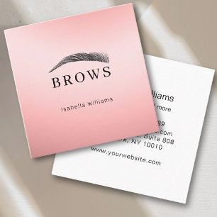 Elegant eyebrows square business card