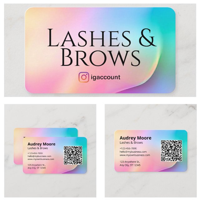 Elegant Eyelash Logo Business Card (Elegant Eyelash Logo Business Card
)