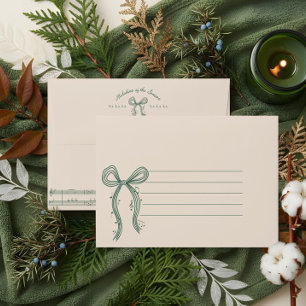 Elegant Fa La Christmas Carol Vintage Sheet Music Envelope