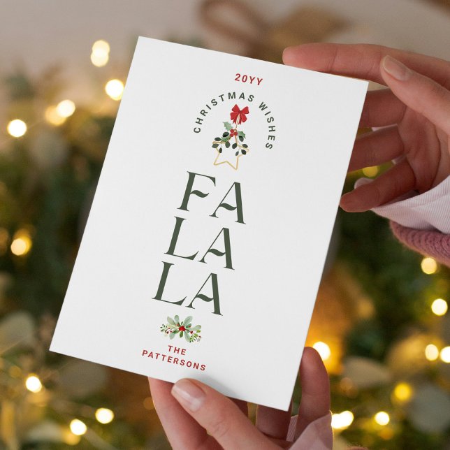Elegant Fa La La Christmas Photo Personalised (Creator Uploaded)