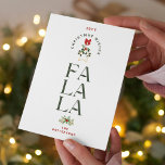 Elegant Fa La La Christmas Photo Personalised<br><div class="desc">Elegant Fa La La Christmas Photo Personalised Family Name Modern Christmas Cards features the text "Christmas Wishes Fa La La" in elegant modern script typography. Add your favourite photo on the reverse. Perfect for Christmas to send to friends and family. PHOTO TIP: centre your photos before uploading to Zazzle. Designed...</div>