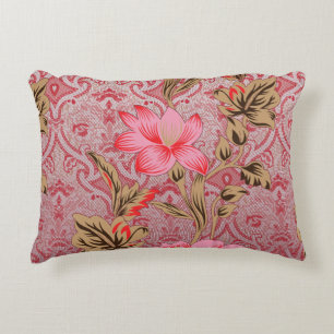 Elegant fabric design featuring intricate floral p decorative cushion