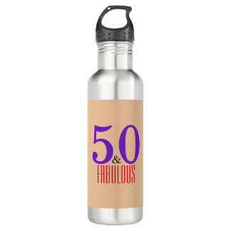 Elegant fabulous birthday party 710 ml water bottle