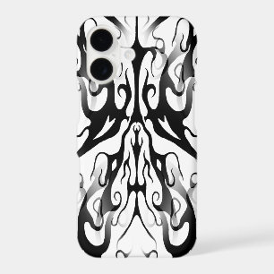 Elegant Face in Fire and Flames Tribal Design